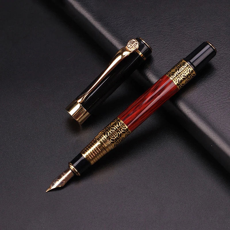 Metal Wood Grain Fountain Pen School Supplies Pens Student for Ballpoint Pen Stationery Supplies Fountain Pen High Quality