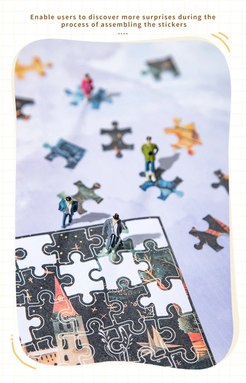Journal GO 5pcs Piecing Together Fun Stickers Creative Decor Scrapbooking Diary Album Collage Junk Journal Material