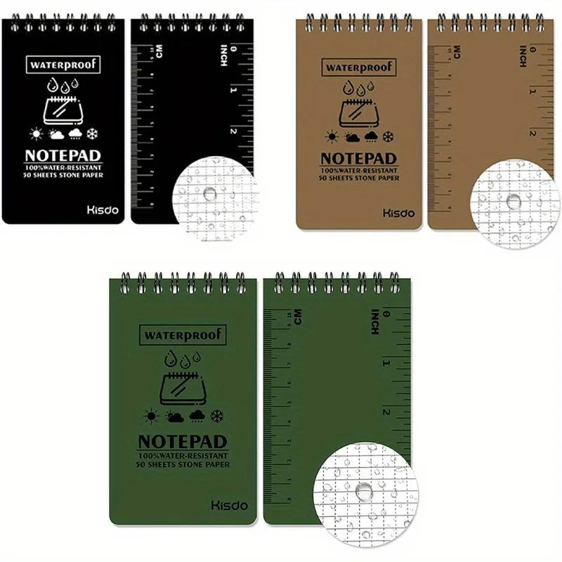 2PCS New Spiral Notebooks, Multicolor Mini Pocket Notebook, Waterproof Plastic Cover, Personalized Notebook, Back to School