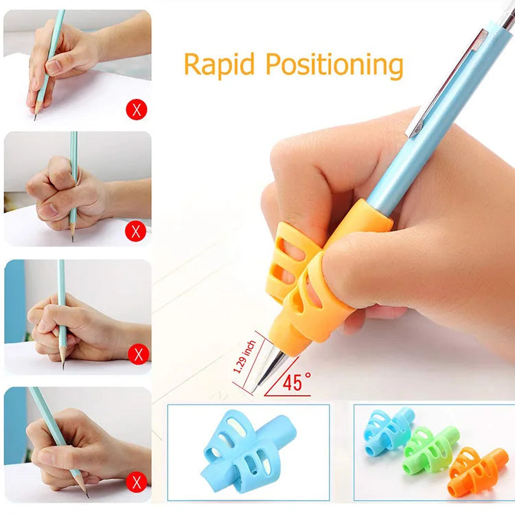 Pencil Handle Rod Grips pen Holder Grip for Kids Cute Hand writing Aid Trainer Posture Correction Pen Finger Holder