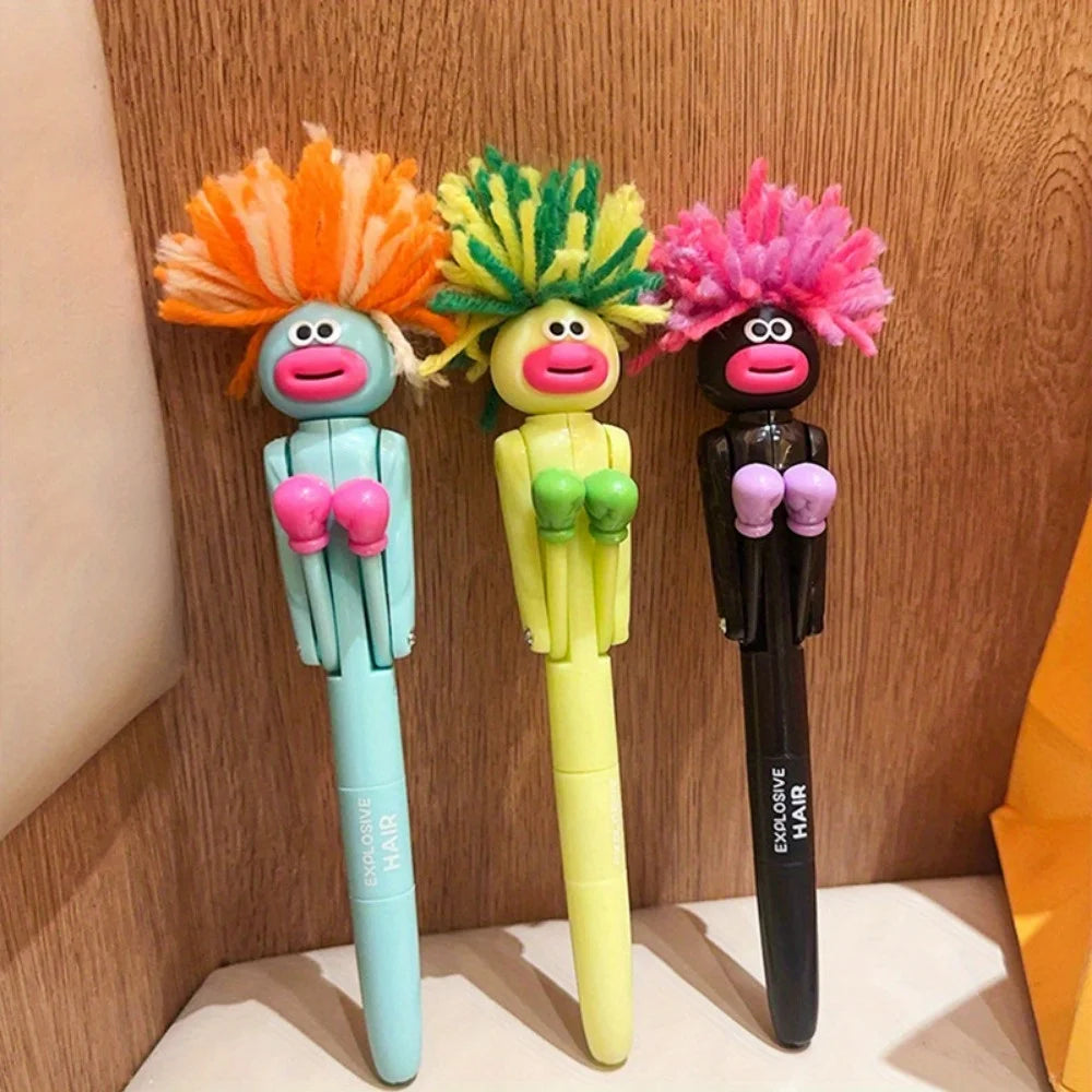 Boxing Pen 3Pcs Funny Stress Toy Ballpoint Click Pen,Cool Desk Gadget Office Game Gift for Kids Adults Anxiety Relief Fidget Toy
