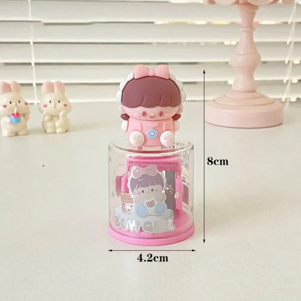 Mini Pencil Sharpener Multifuncional Portable Double Hole Pencil Sharpening Tool Manual Sharpener Gift