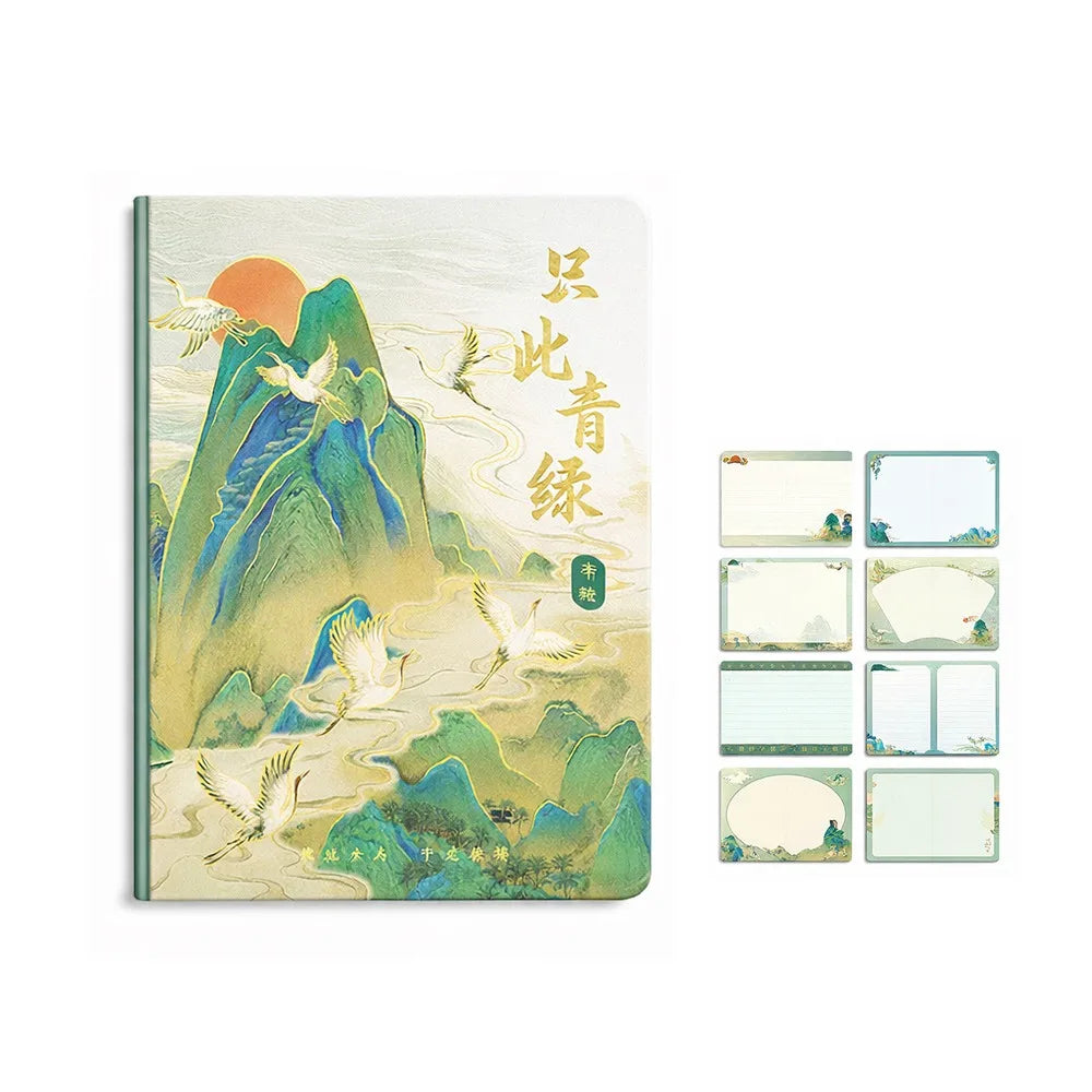 Retro Full-Color Notebook Good-looking Hardcover Notepad China-Chic Creative Design Diary Notebook Student Gift