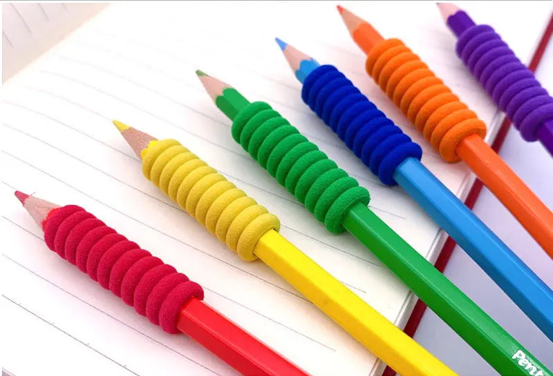 30pcs Pencil Grips for Kids Handwriting Soft Sponge Diamond Painting Drill Pen Grip Anti-slip Finger Guard Corrector Papeleria
