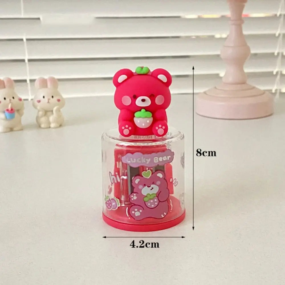 Mini Pencil Sharpener Multifuncional Portable Double Hole Pencil Sharpening Tool Manual Sharpener Gift