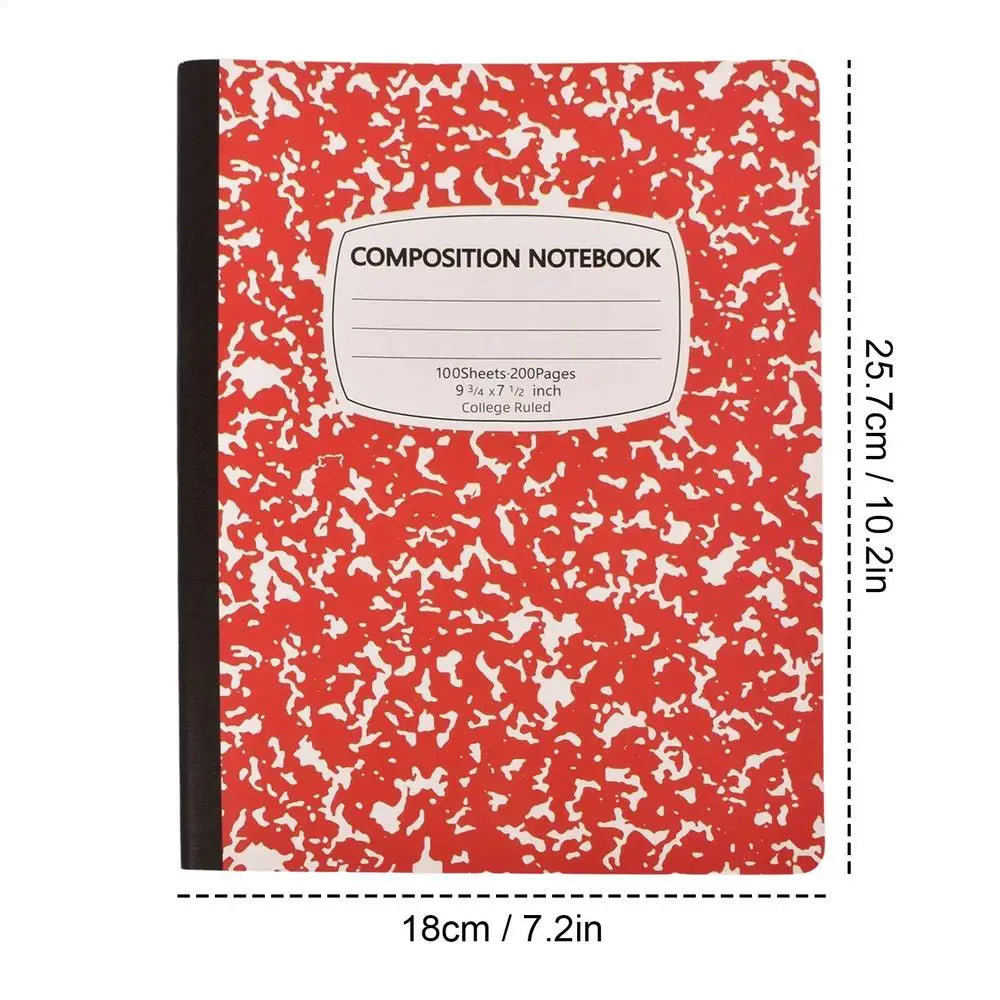Composition Notebooks 100 Sheets Abstract Marble Cover Thick Paper 10.2x7.2in Lined Paper Notebook for School Classroom Office