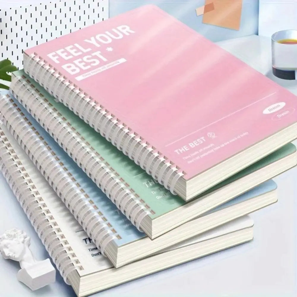 60 Sheets A5 Spiral Notebook, Perforated Horizontal Lined Pages, Color Diary Notepad, School Office Stationery Gift