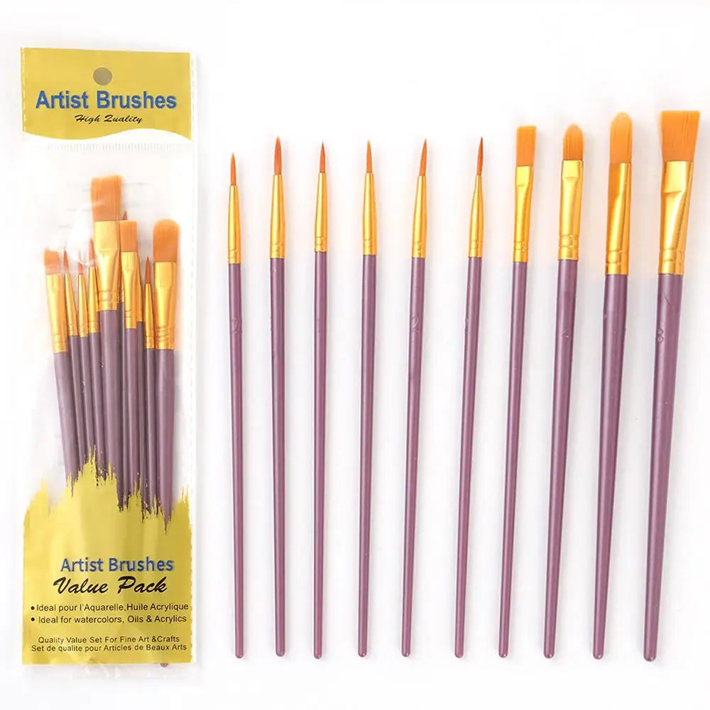 Acrylic Paint Brushes Set Artist Paintbrushes for Acrylic Painting Oil Watercolor Canvas Boards Rock Body Face Nail Art Supplies