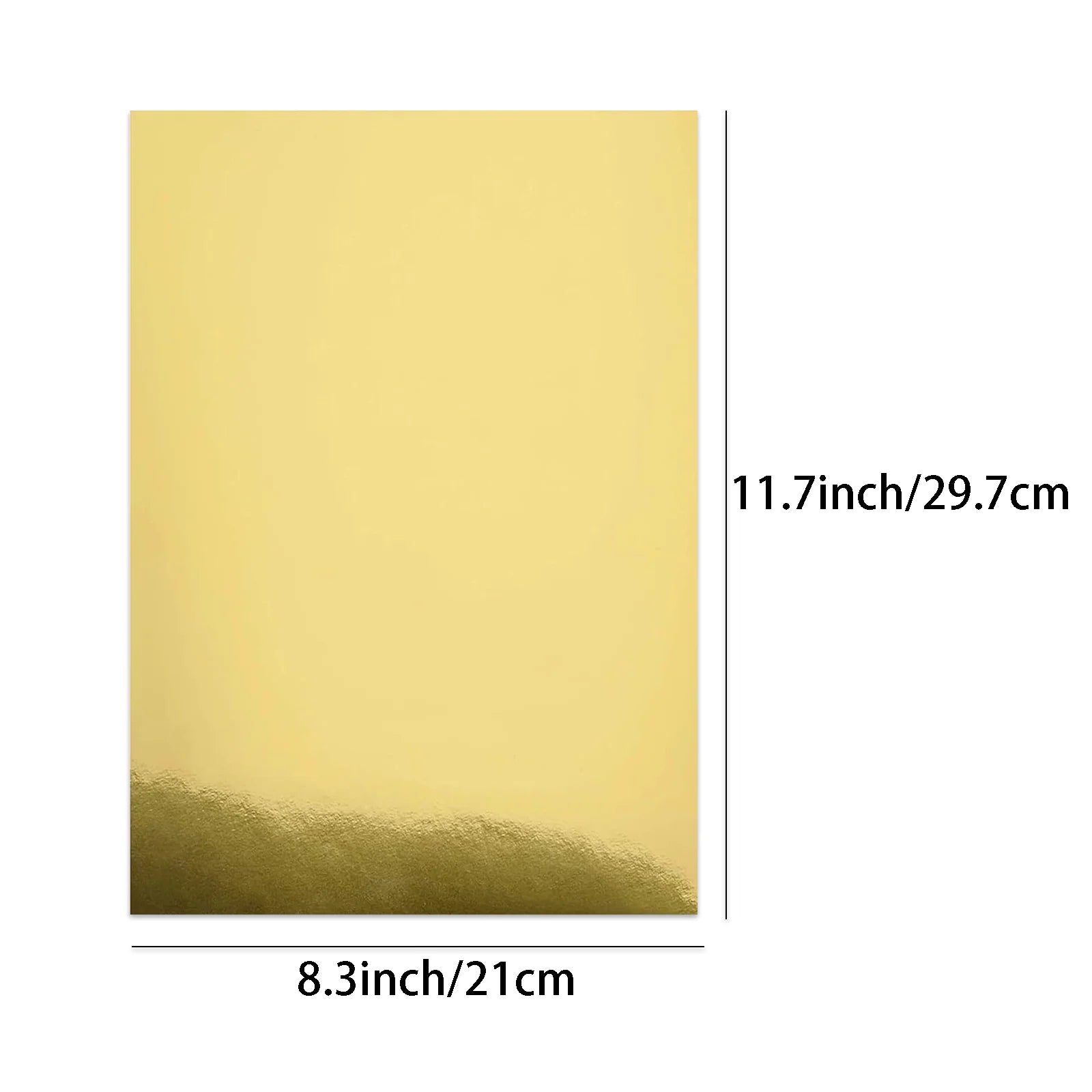 10/20 Pcs A4 Shiny Cardstock Gold Foil Mirror Paper 250gsm/92lb Golden Cardstock For DIY Projects Crafts Weddings Card Making