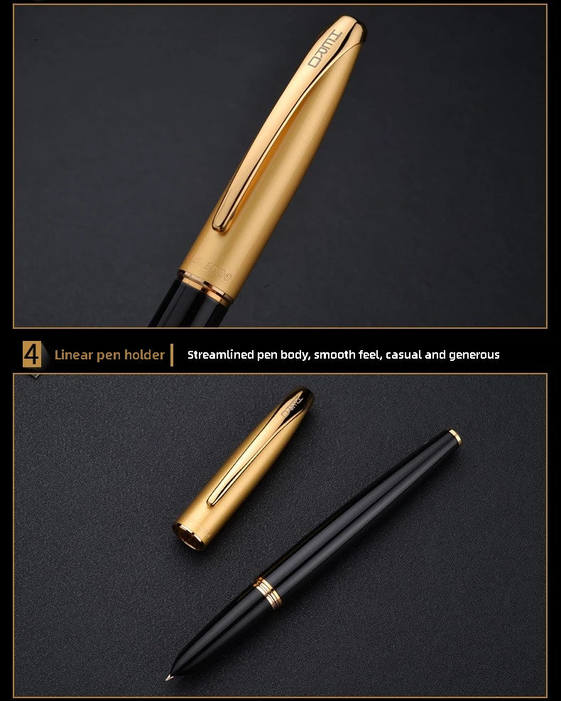 HERO Pen 1000 Retro 10K Gold Pen Classic Old Style Squeezing Ink Absorbing Adult Writing Practice Office Business Gift Ink Pen