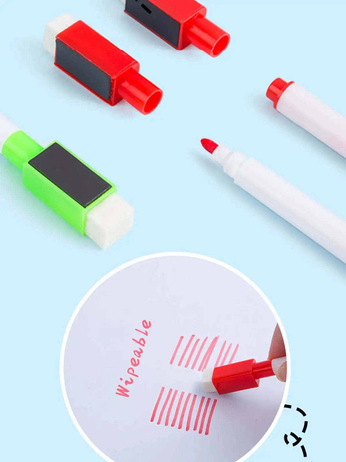 8 Pcs Magnetic Erasable Whiteboard Pen Color Options Numbering Stationery Office Teaching Supplies For Blackboard Student Note