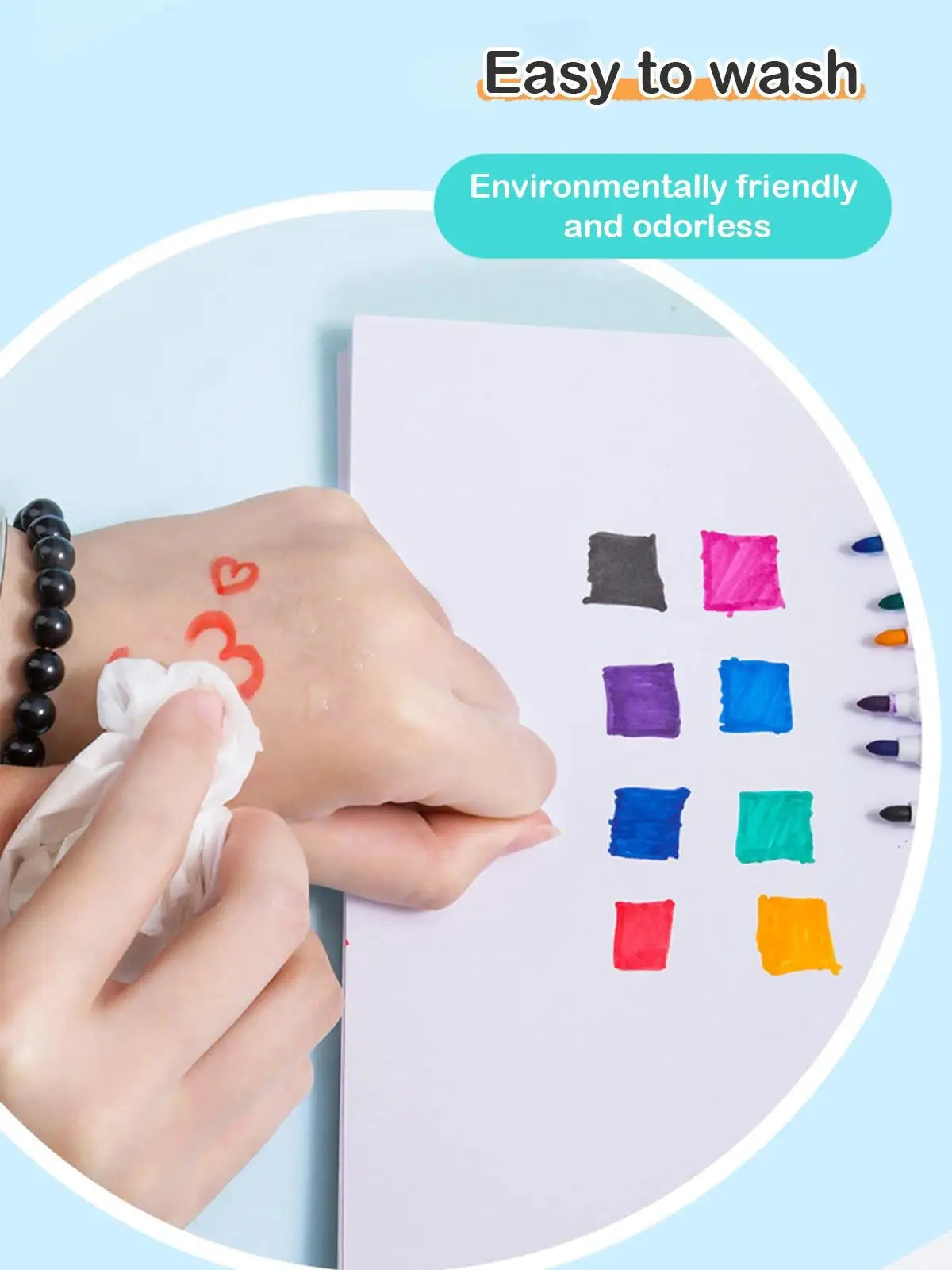 8 Pcs Magnetic Erasable Whiteboard Pen Color Options Numbering Stationery Office Teaching Supplies For Blackboard Student Note