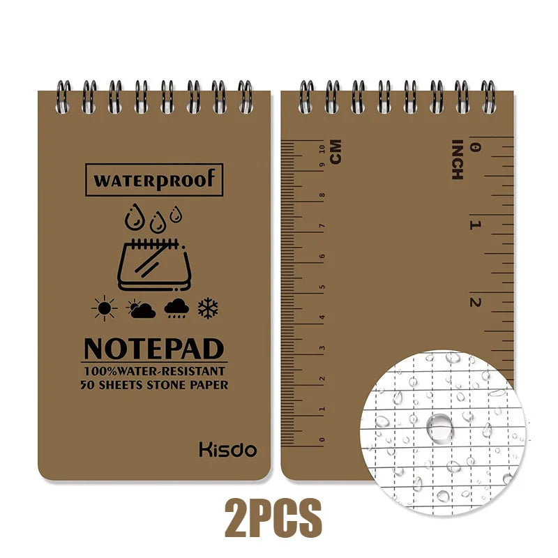2PCS New Spiral Notebooks, Multicolor Mini Pocket Notebook, Waterproof Plastic Cover, Personalized Notebook, Back to School