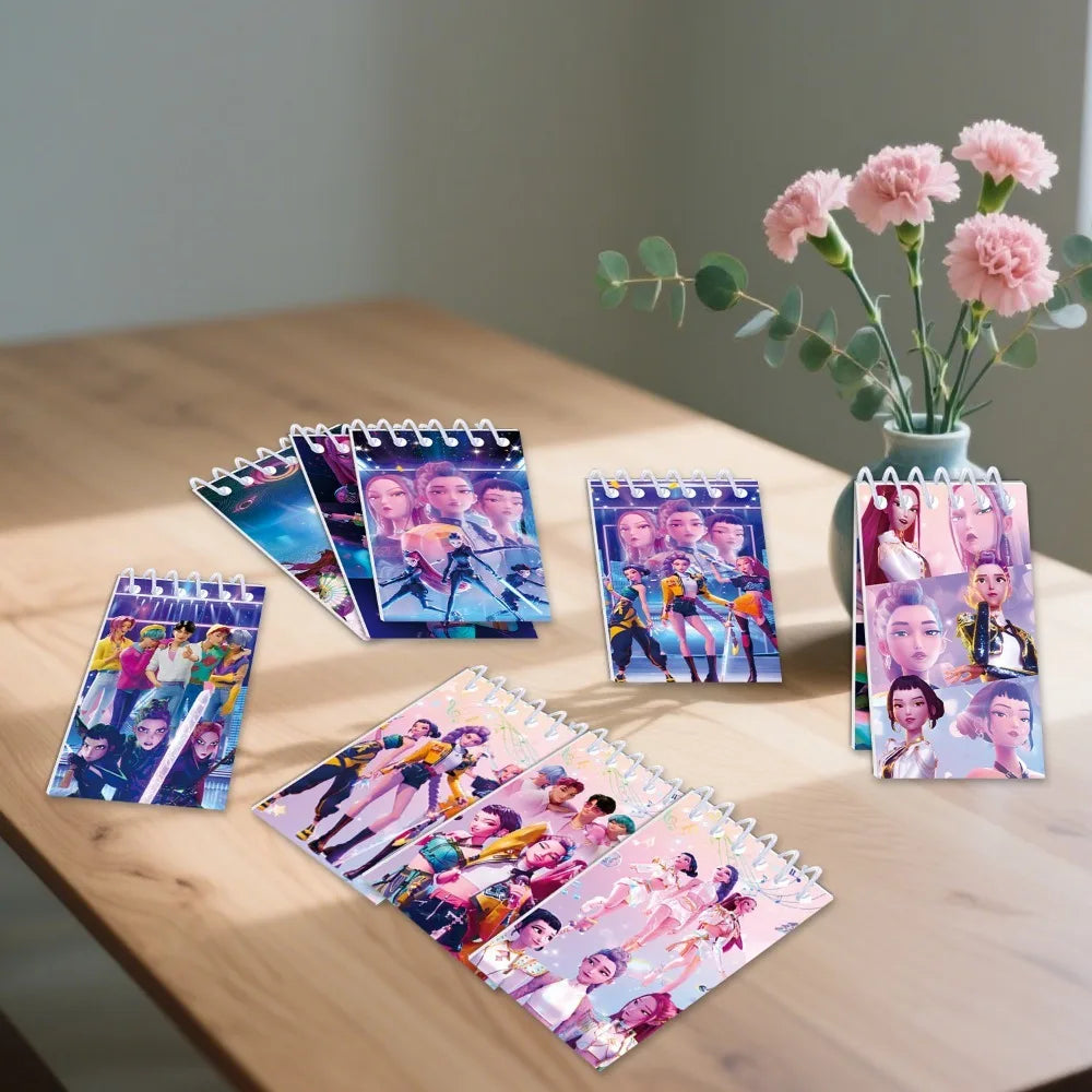 Cute Anime cartoon Notebook  Binder Anime Pattern Stationery Supplies Back To School Gifts 10*6cm