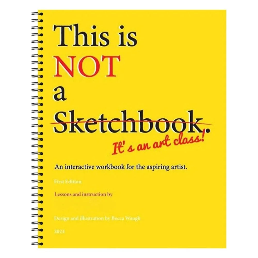 This is Not a Sketchbook It's an Art Class Drawing Book with Lined Blank Pages for Kids Adults Easy Step Practices Sketchpa