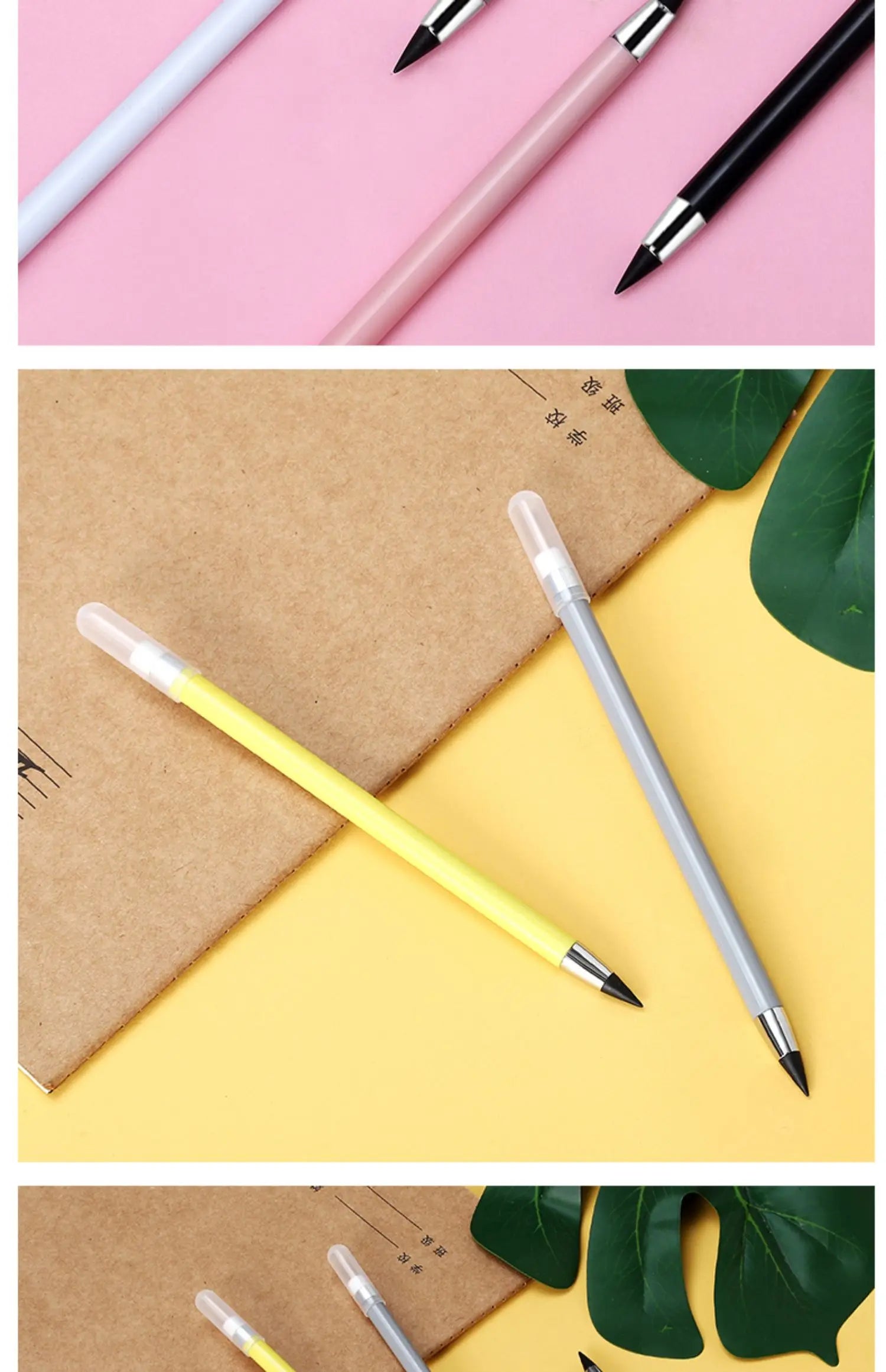 Infinity Pencil Set Erasable Unlimited Pencils Eternal Writing HB No Sharpening Kawaii Stationery Cute Office School Supplies