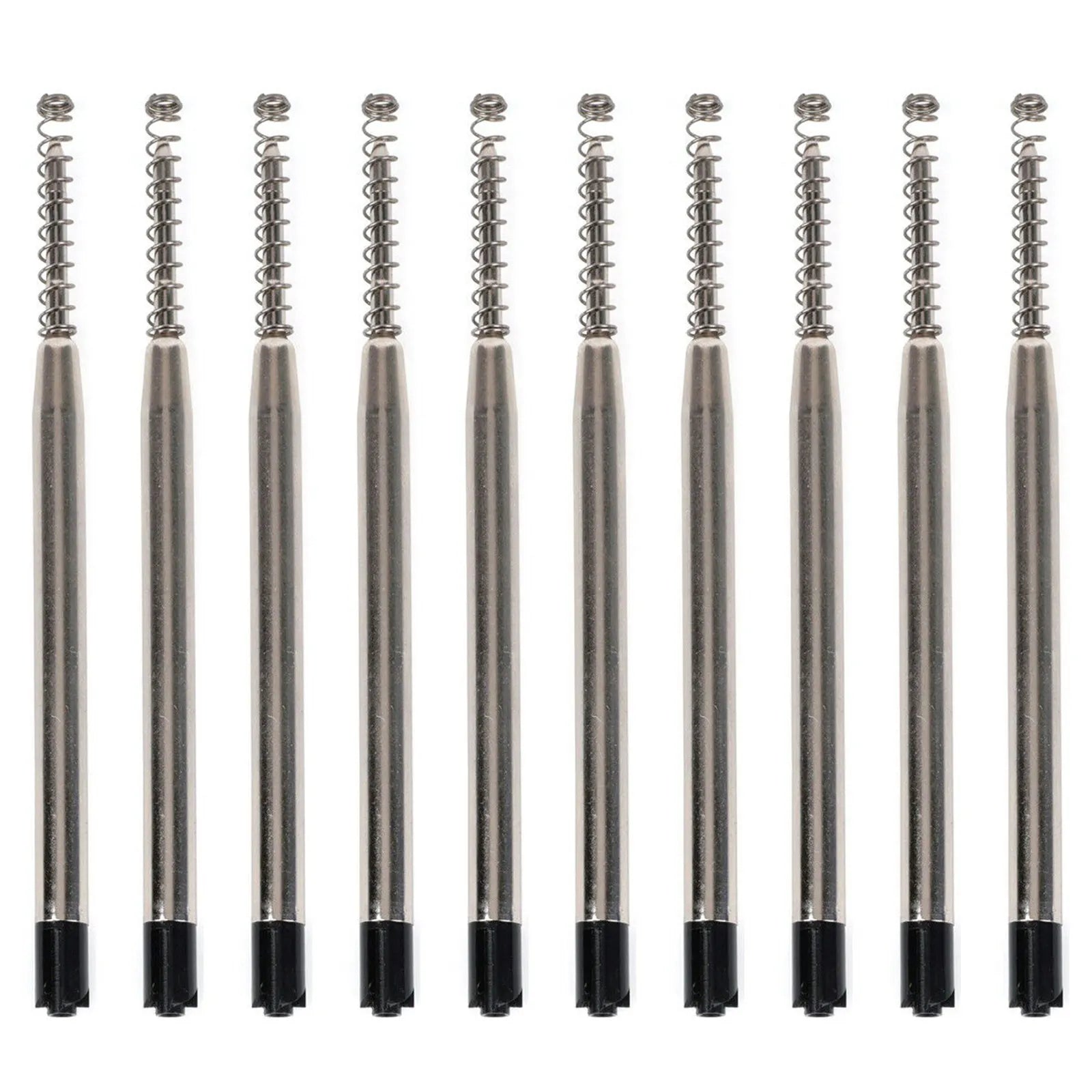 10pcs G2 Ballpoint Pen Refills 1mm Medium Point with Spring Universal Replacement Refills