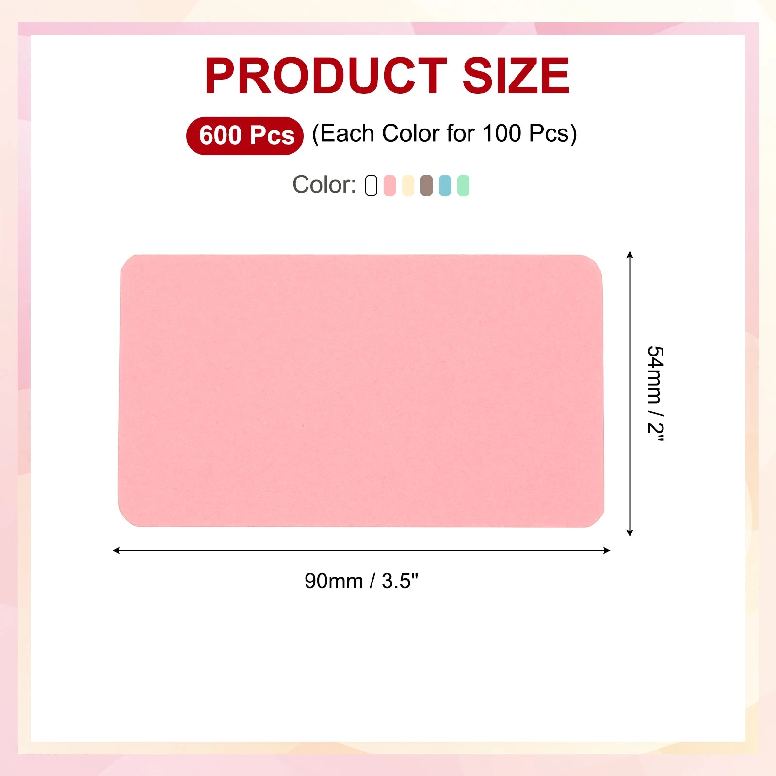 300/600Pcs 3.5"x2" Blank Business Cards Small Blank Cards Cardstock Note Card Craft Paper Card for Name Game Memory Business