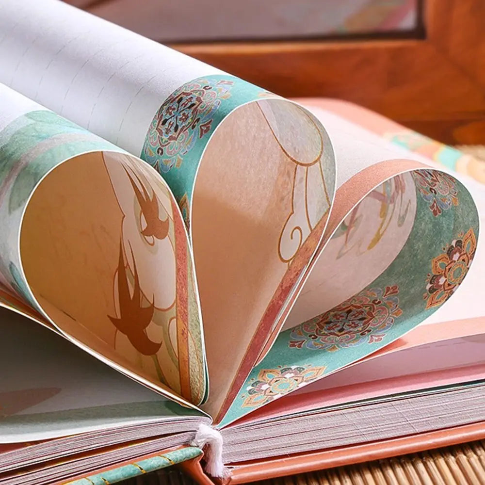 Retro Full-Color Notebook Good-looking Hardcover Notepad China-Chic Creative Design Diary Notebook Student Gift