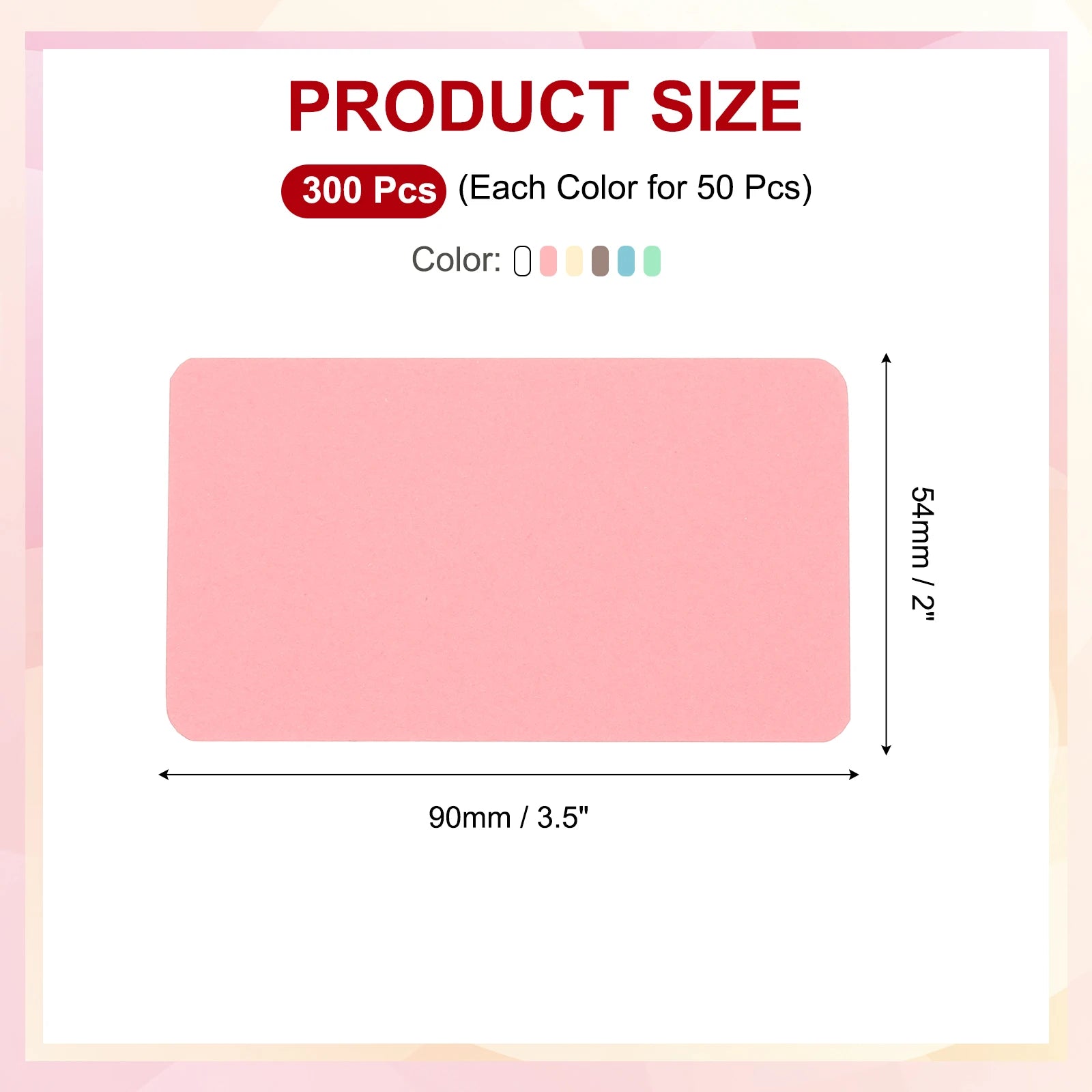 300/600Pcs 3.5"x2" Blank Business Cards Small Blank Cards Cardstock Note Card Craft Paper Card for Name Game Memory Business