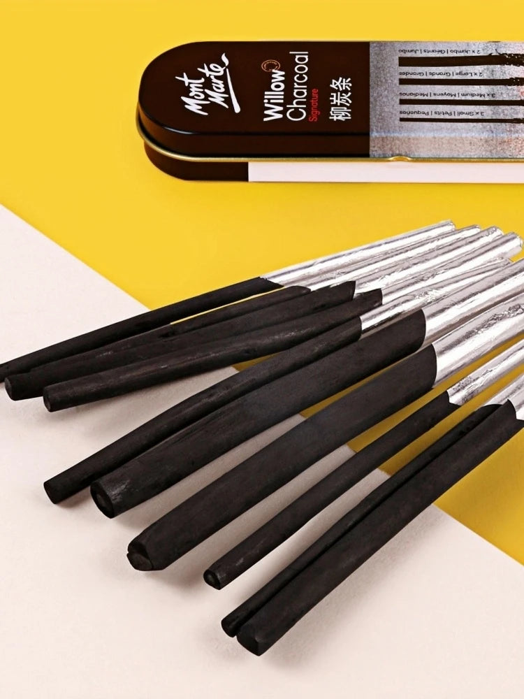 10pcs Willow Charcoal Sticks Charcoal Pencil for Sketching Sketch Charcoal Stick Charcoal Drawing Sticks for Fine Art Students