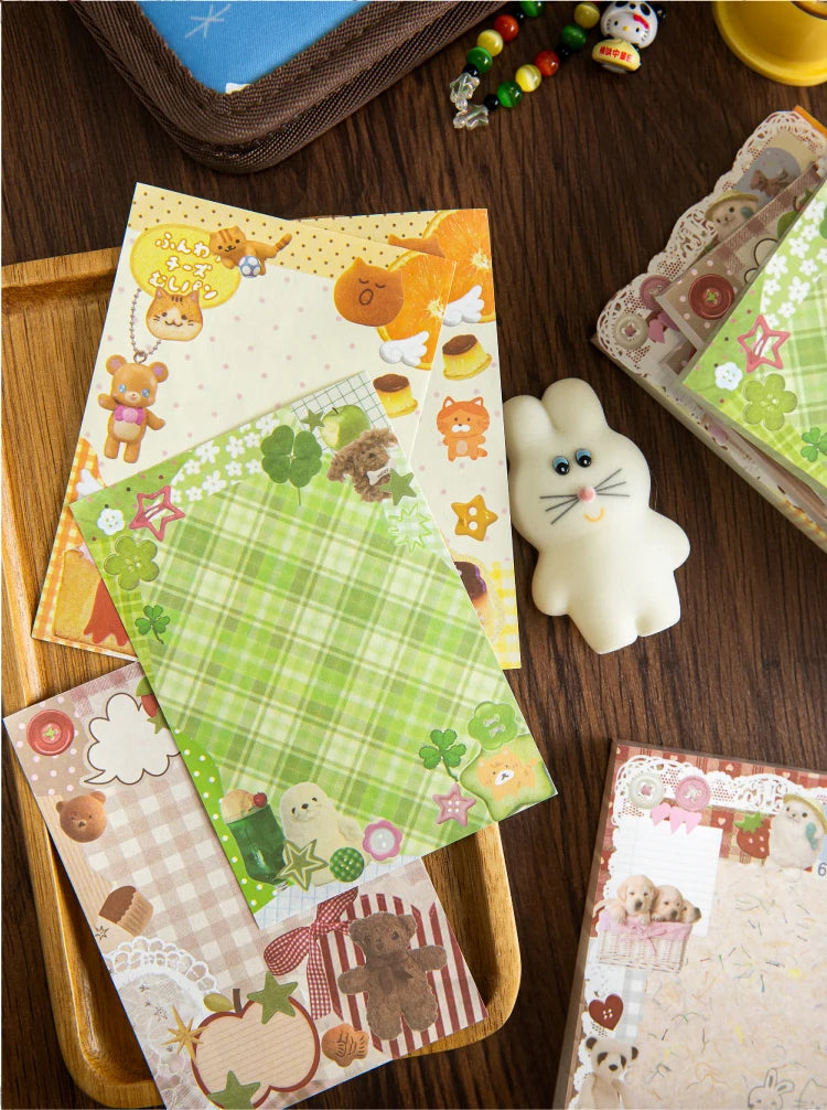 80pcs Kawaii Japanese Student Notebook Stationery School Office Supplies Planner Creative Handbook Decorative Paper