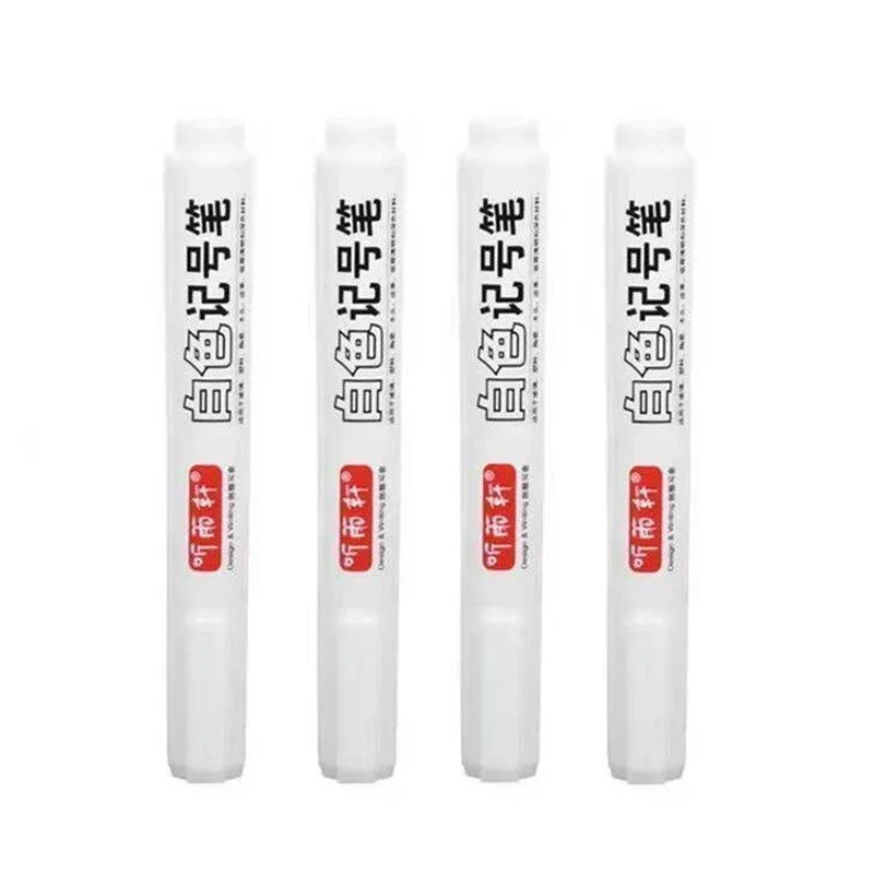 Haile For Metal White Oily Markers Waterproof Permanent Plastic Gel Pen Writing Drawing DIY Graffiti Stationery Notebook