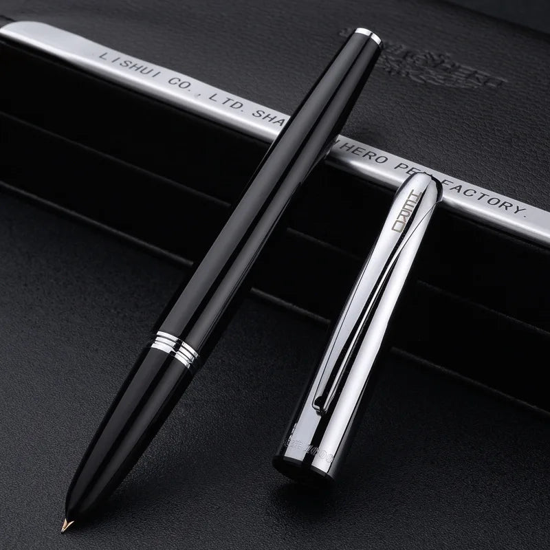 HERO Pen 1000 Retro 10K Gold Pen Classic Old Style Squeezing Ink Absorbing Adult Writing Practice Office Business Gift Ink Pen