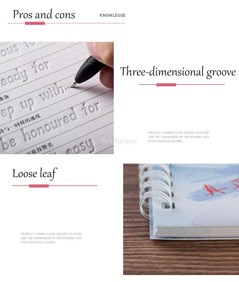 Students Practice Copybooks Learn English Composition Writing Handwriting Practice Book Hengshui Calligraphy Book 3D Reusable
