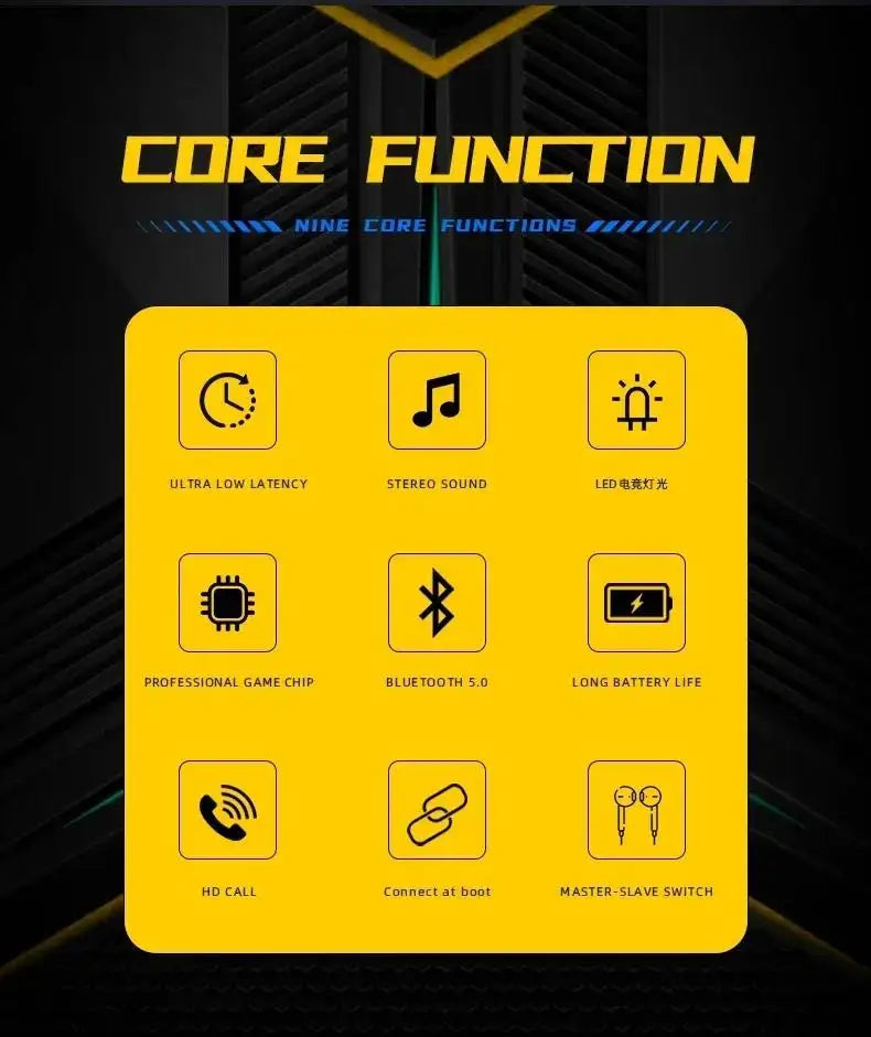 Wireless Bluetooth 5.0 Headphones Noise Reduction Earphones Sports Music Earbuds HiFi Stereo Gaming Headset With Mic For iPhone